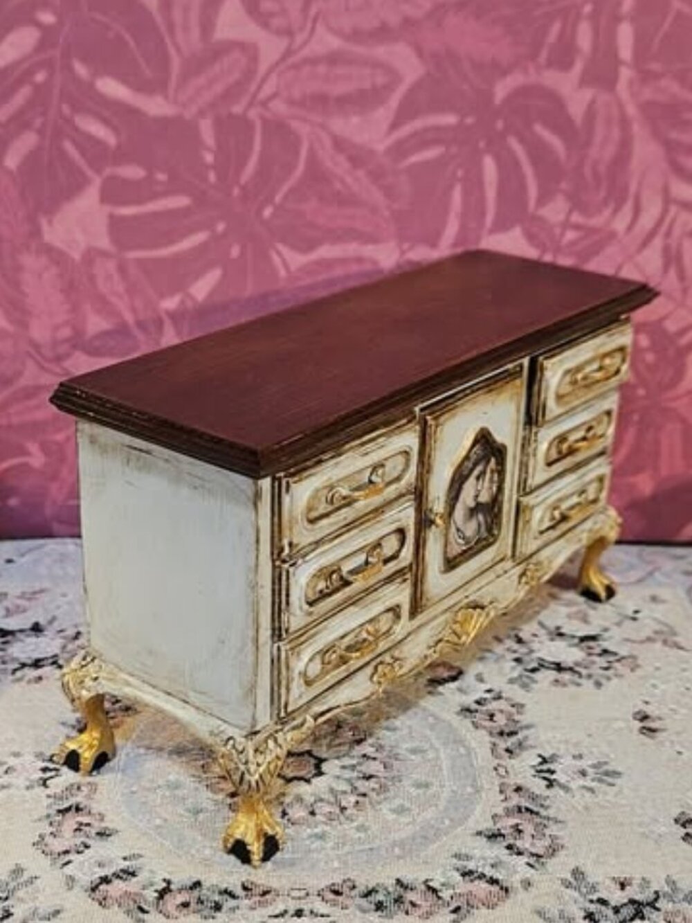 Dollhouse Miniature Buffet Artist Signed - Picture 5 of 10